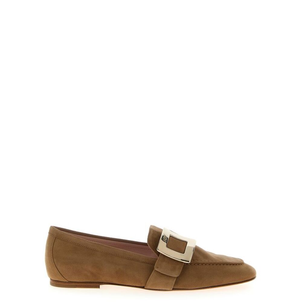 Roger Vivier Beige Goatskin Slip-On Women's Loafers